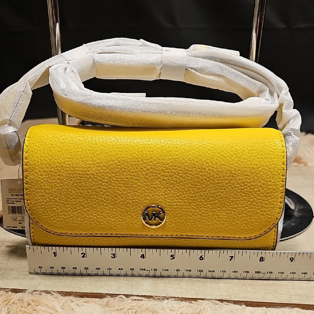 Michael Kors Vibrant Yellow Crossbody Bag With Tags Retail 289.00